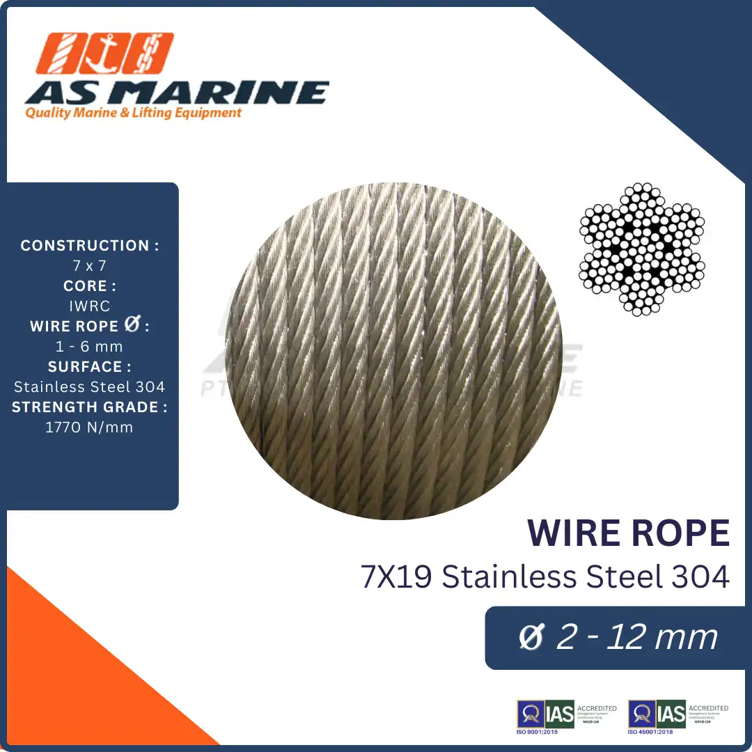 Wire Rope 7x19 Stainless Steel 304 4 mm